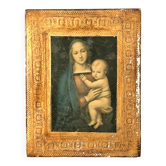 Italian icon in gilded wood