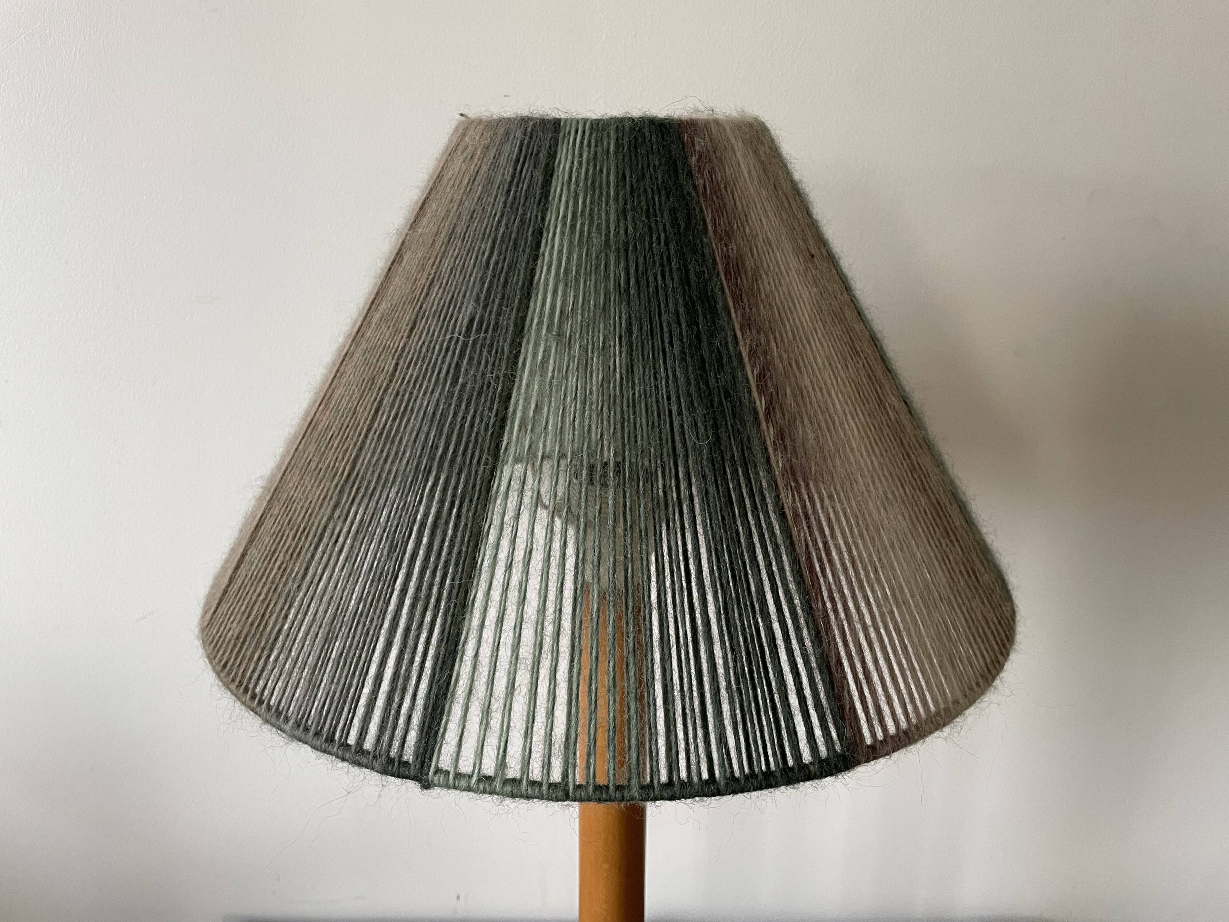 Vintage blond wooden lamp