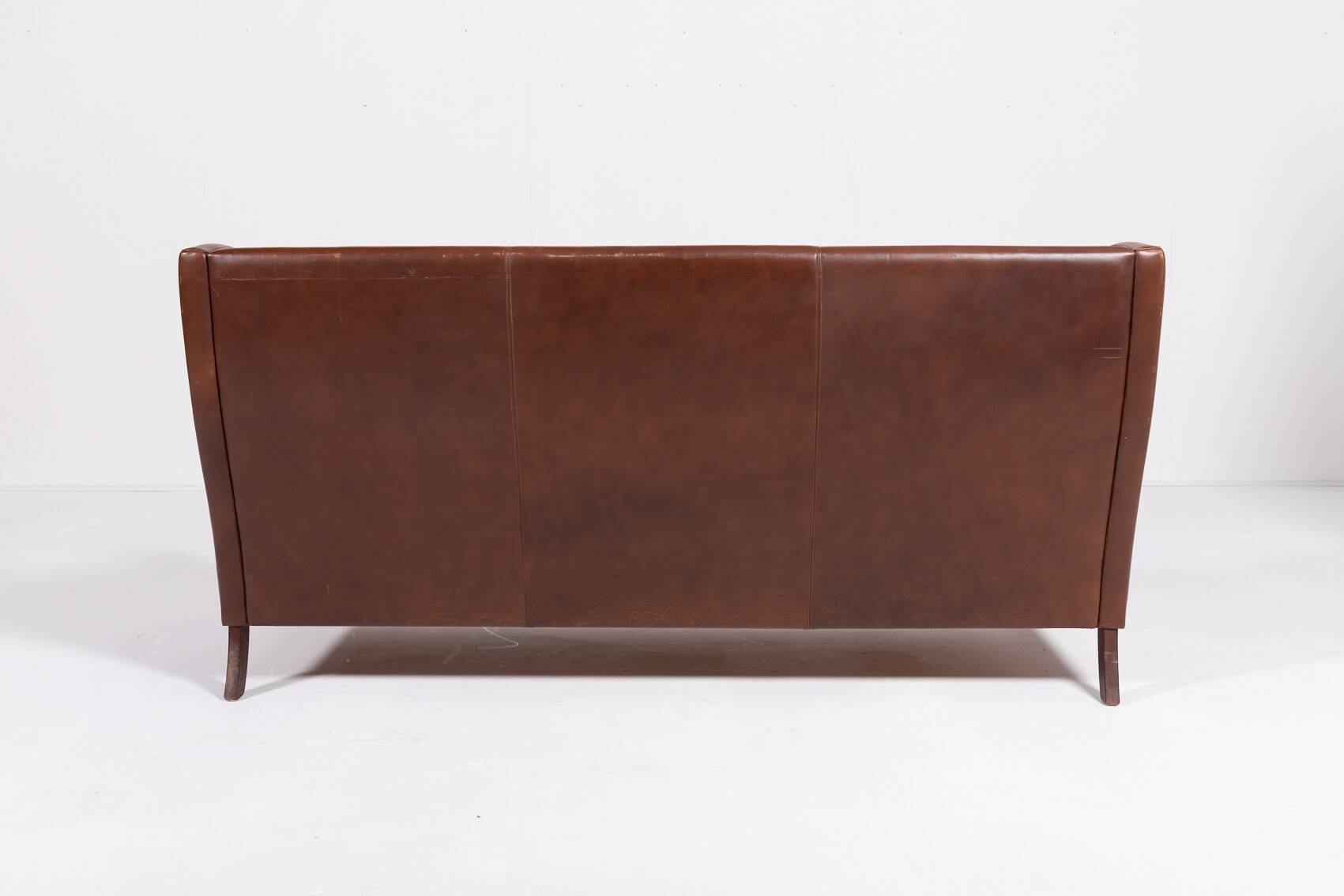 Canapé en cuir cognac danois moderne des années 1970