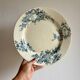 Antique round ironstone dish - Pompadour de Choisy le roi