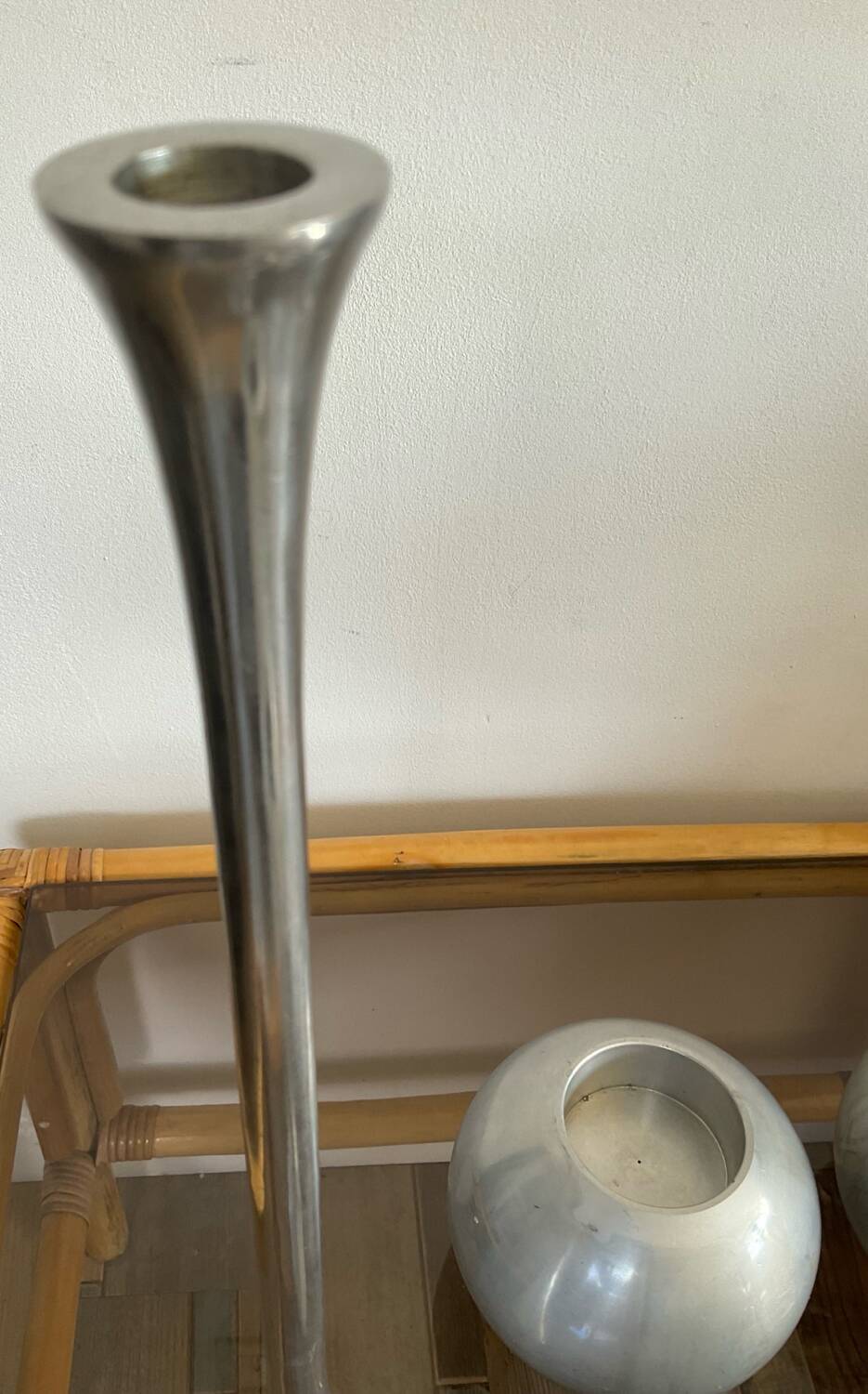 Set of 5 vintage IKEA aluminum candle holders