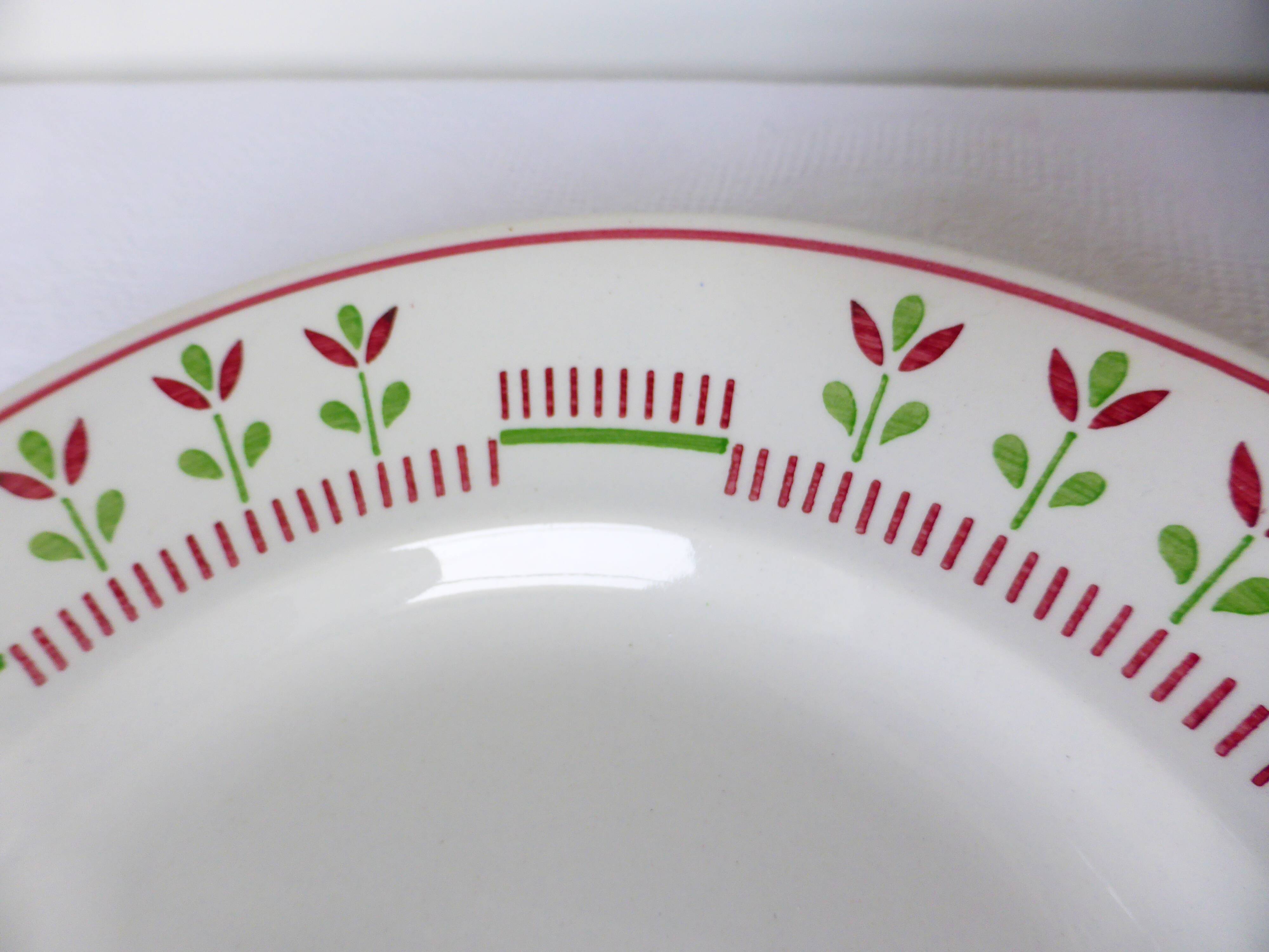 Vintage round porcelain serving dish