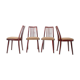 Ensemble de quatre chaises de salle à manger des années 1970 par Jitona Tchécoslovaquie