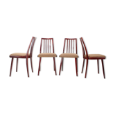 Ensemble de quatre chaises de salle à manger des années 1970 par Jitona Tchécoslovaquie