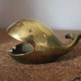 Brass whale ashtray
