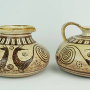 Italian mid century ceramic vase jug signed vitali handmade 1970s