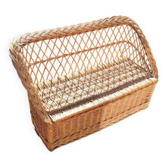 Vintage rattan children's chest bench