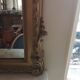 Golden wood fireplace mirror 190x110cm