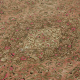 Handmade Oriental Unique 1980s 290 cm x 370 cm Beige Wool Carpet