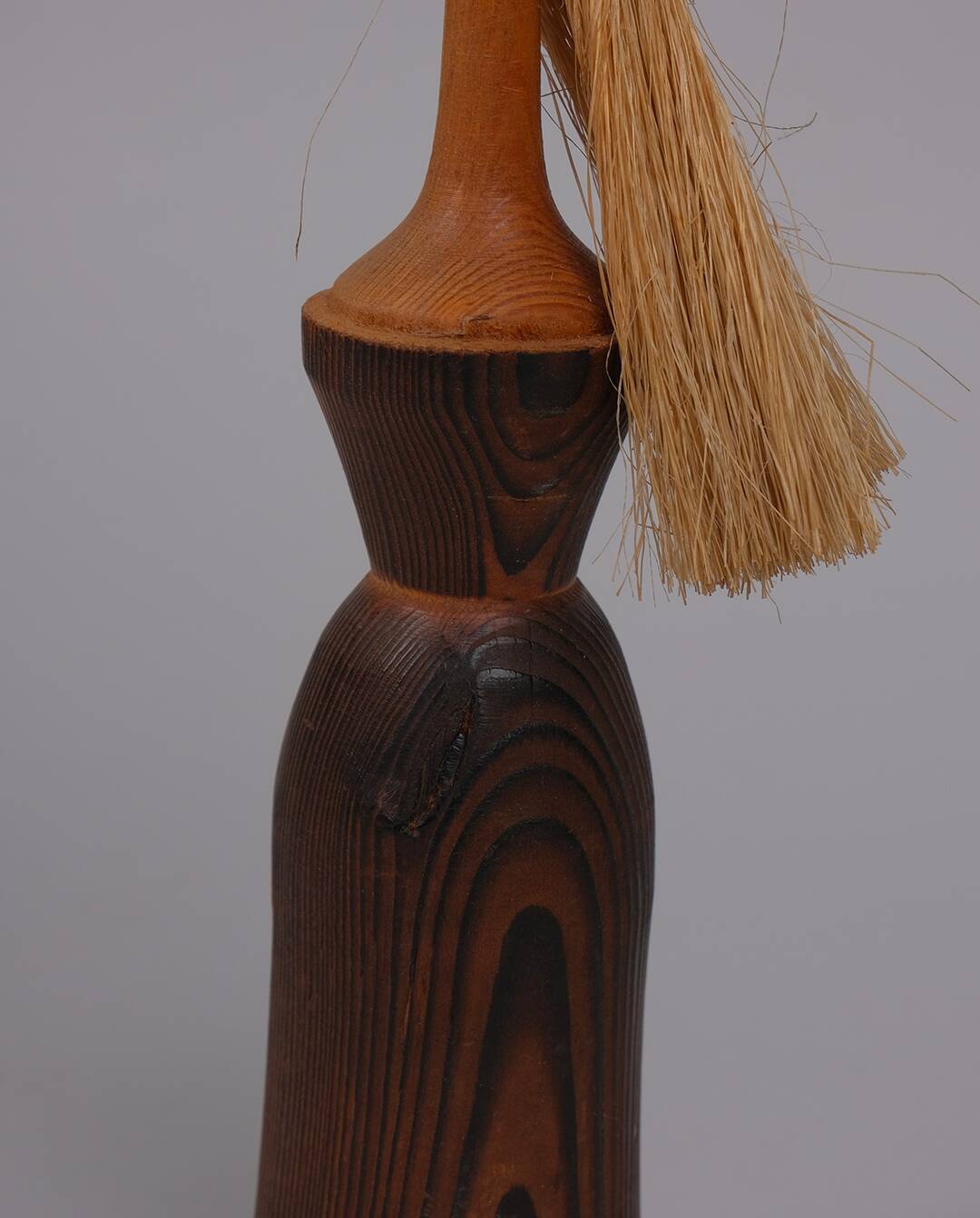 Anthropomorphic wooden candle holder