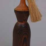 Bougeoir anthropomorphe en bois