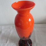 Orange and black vase