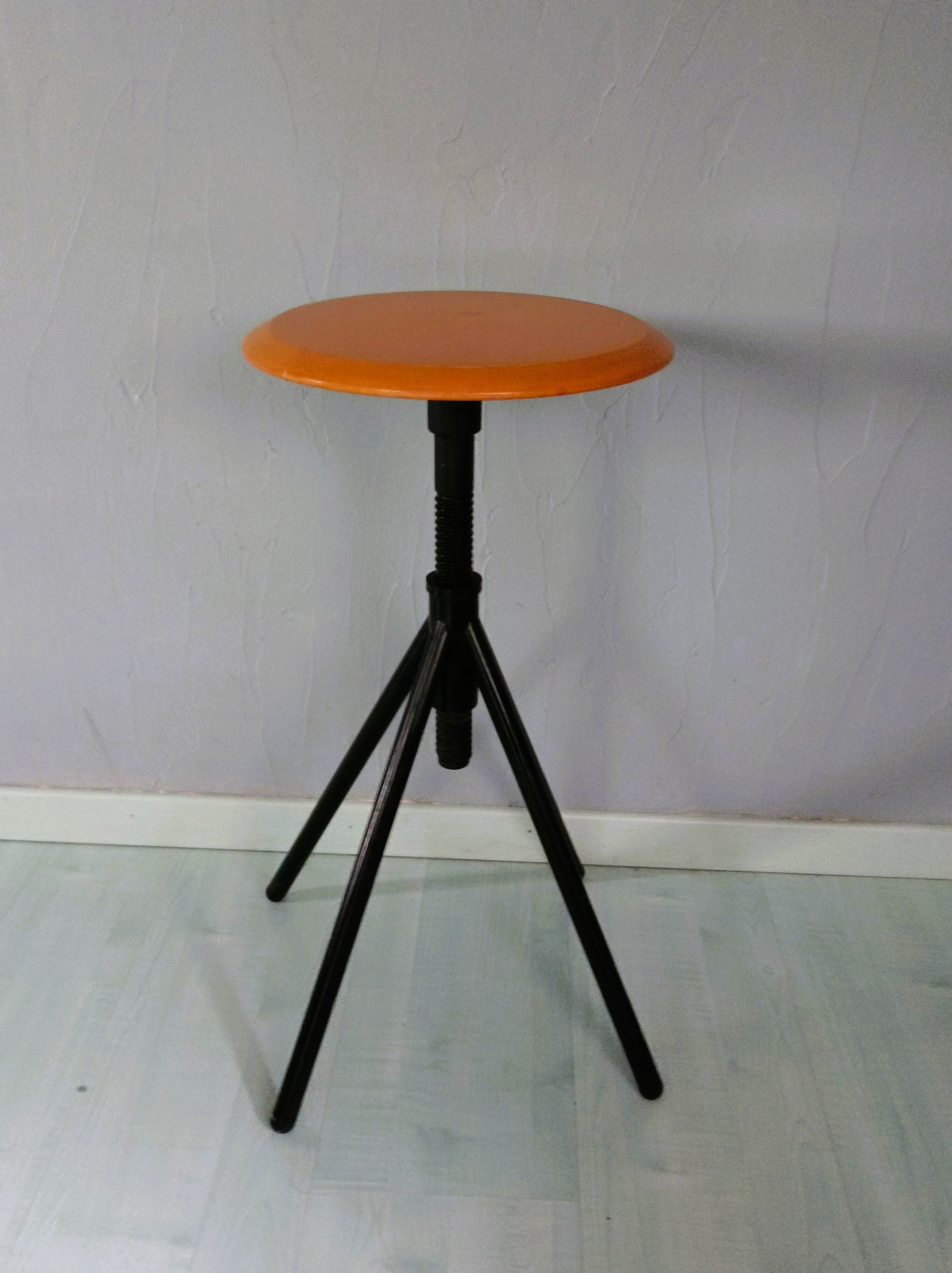 Orange screw stool