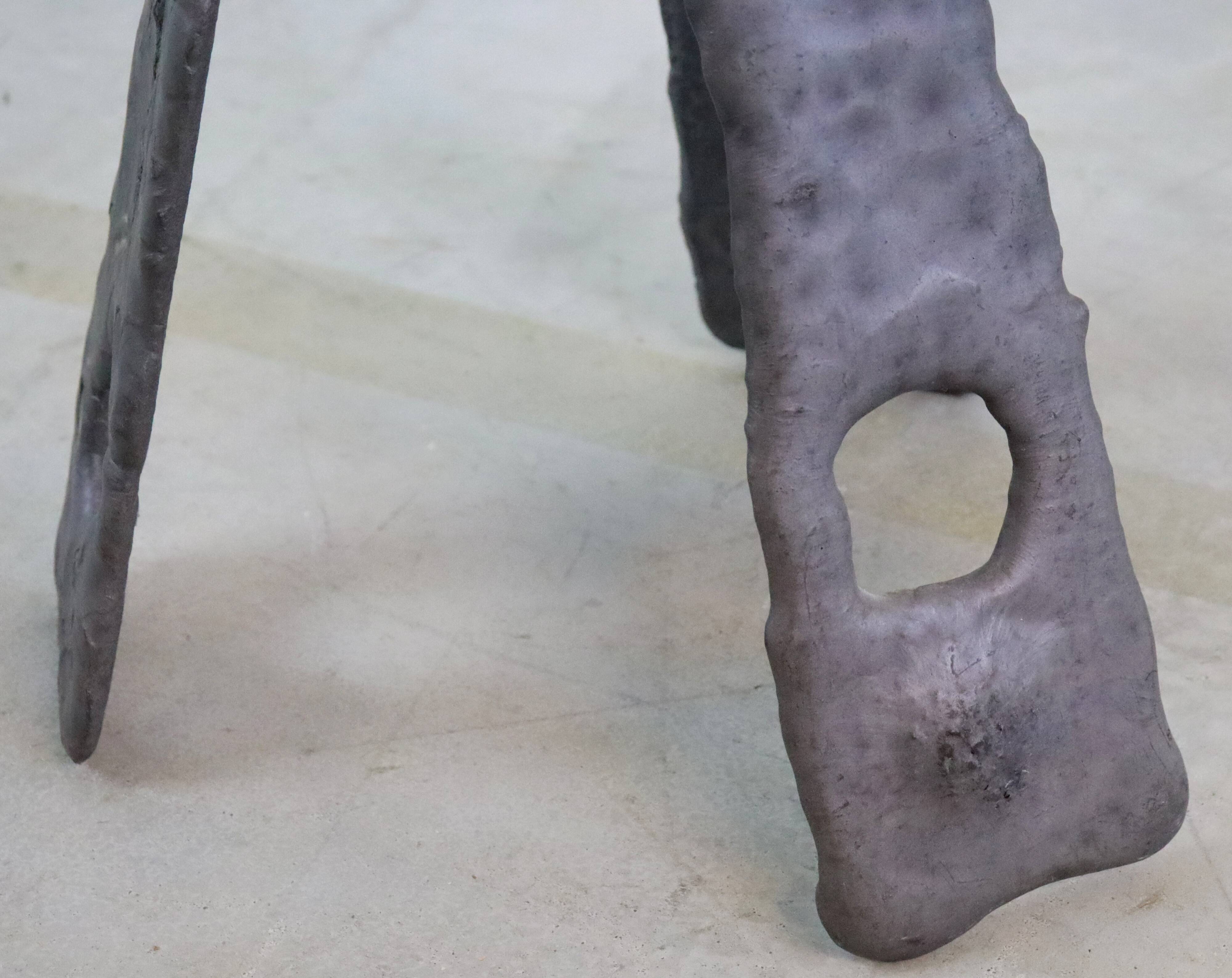 Vintage brutalist floor candlestick