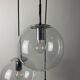 Set of 3 glass bubble globes 4101 by Glashütte Limburg 1970