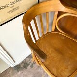 Baumann armchair in arched beech