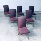 Hollywood Regency Style Design Dining Chair, 1970s, Belgium, Set of 6