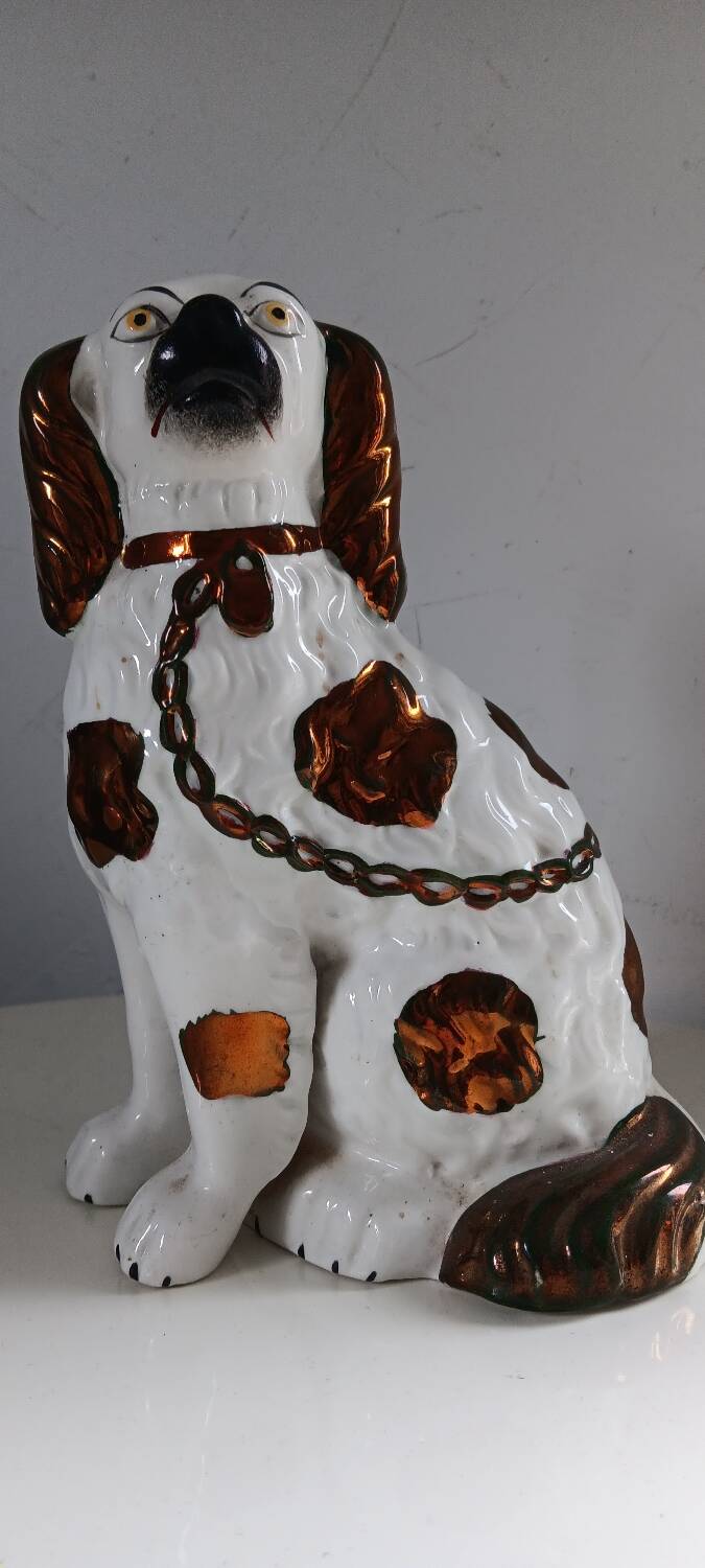 Jersey earthenware Staffordshire dog