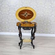 Inlaid Sewing Table in Various Woods, 1890s
