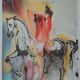 Salvador Dali: Horses, the Christian Knight, signed lithograph