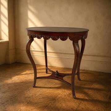 Solid wood side table Art Nouveau, circa 1900–1910