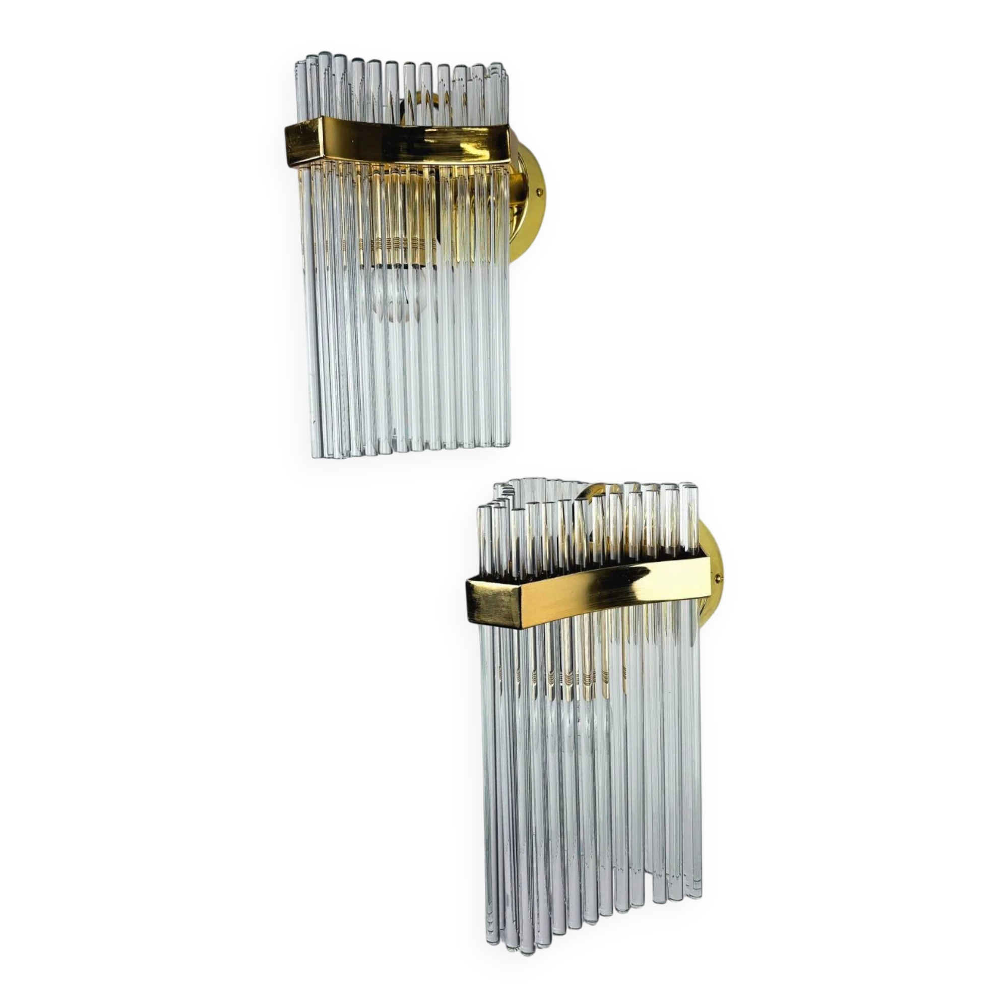 Pair of Gaetano Sciolari wall lights for Lightolier, Italy, circa 1970s