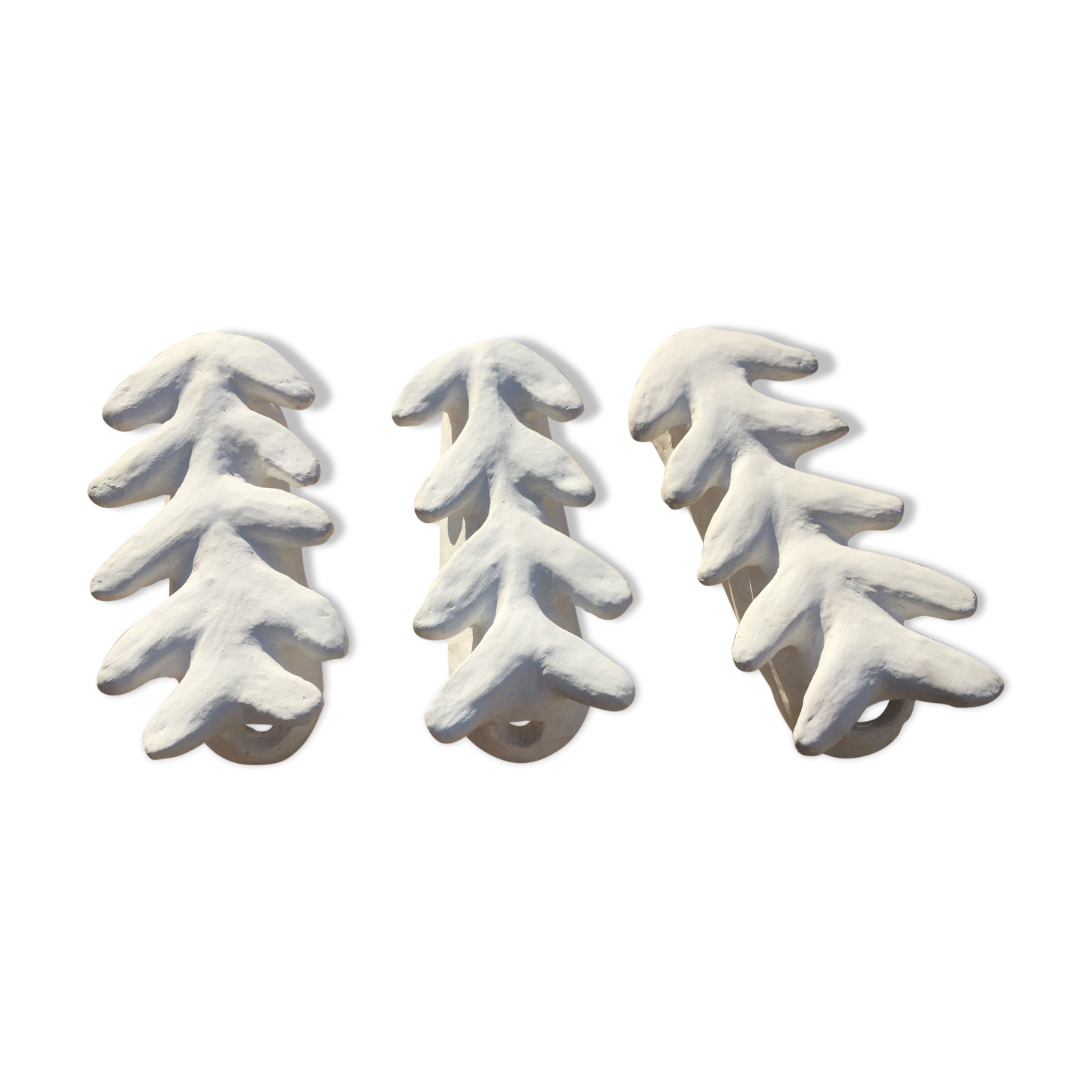 Three plaster wall lamps 'edges'