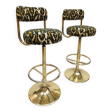 Tabourets de bar Cobra de Borje Johanson au design vintage suédois Pierre Frey