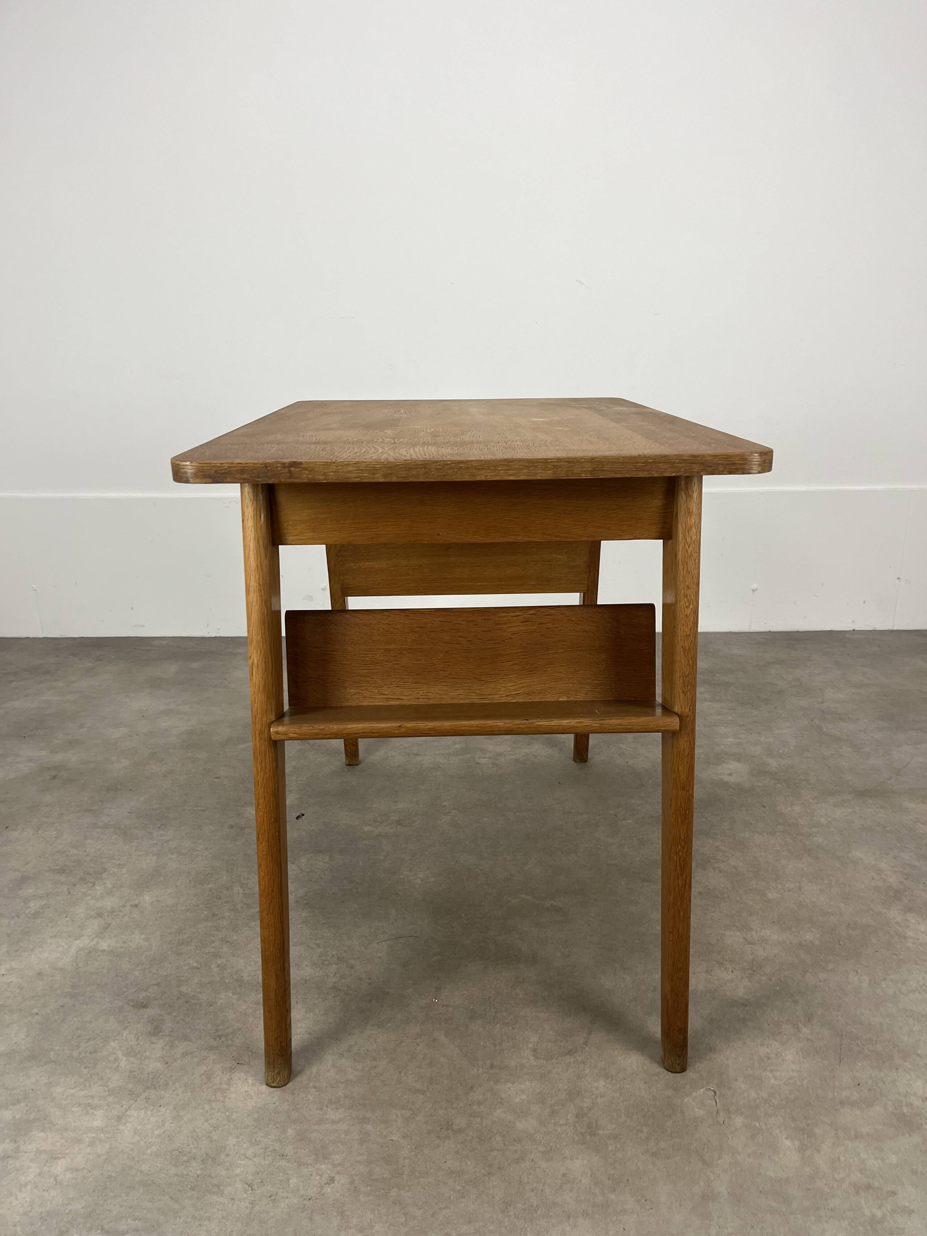 Reconstruction-style compass-legged desk, 1950s