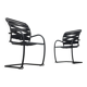 Set of vintage Italian postmodern cantilever armchairs Canasta by Heron Parigi for Heron Parigi Design.