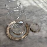 Service de nuit cristal argent