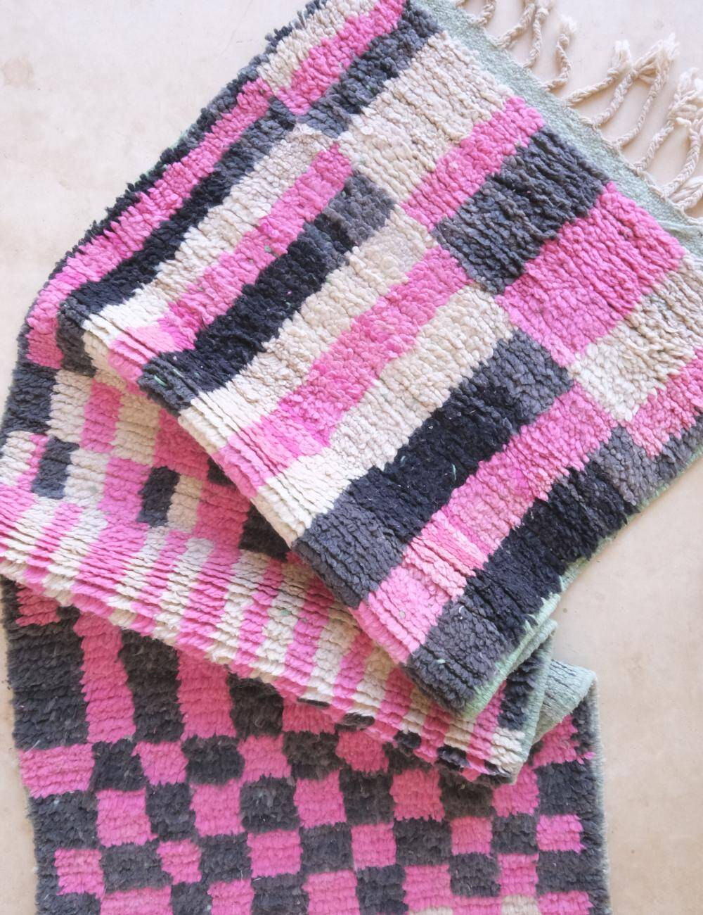 Pink Runner Rug - 354 x 83 cm