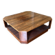 Varnished coffee table in exotic wood
