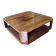 Varnished coffee table in exotic wood