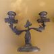 Paire de chandeliers en bronze doré