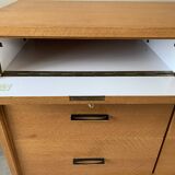 Large vintage 6-drawer chest of drawers from the 50s in oak.
