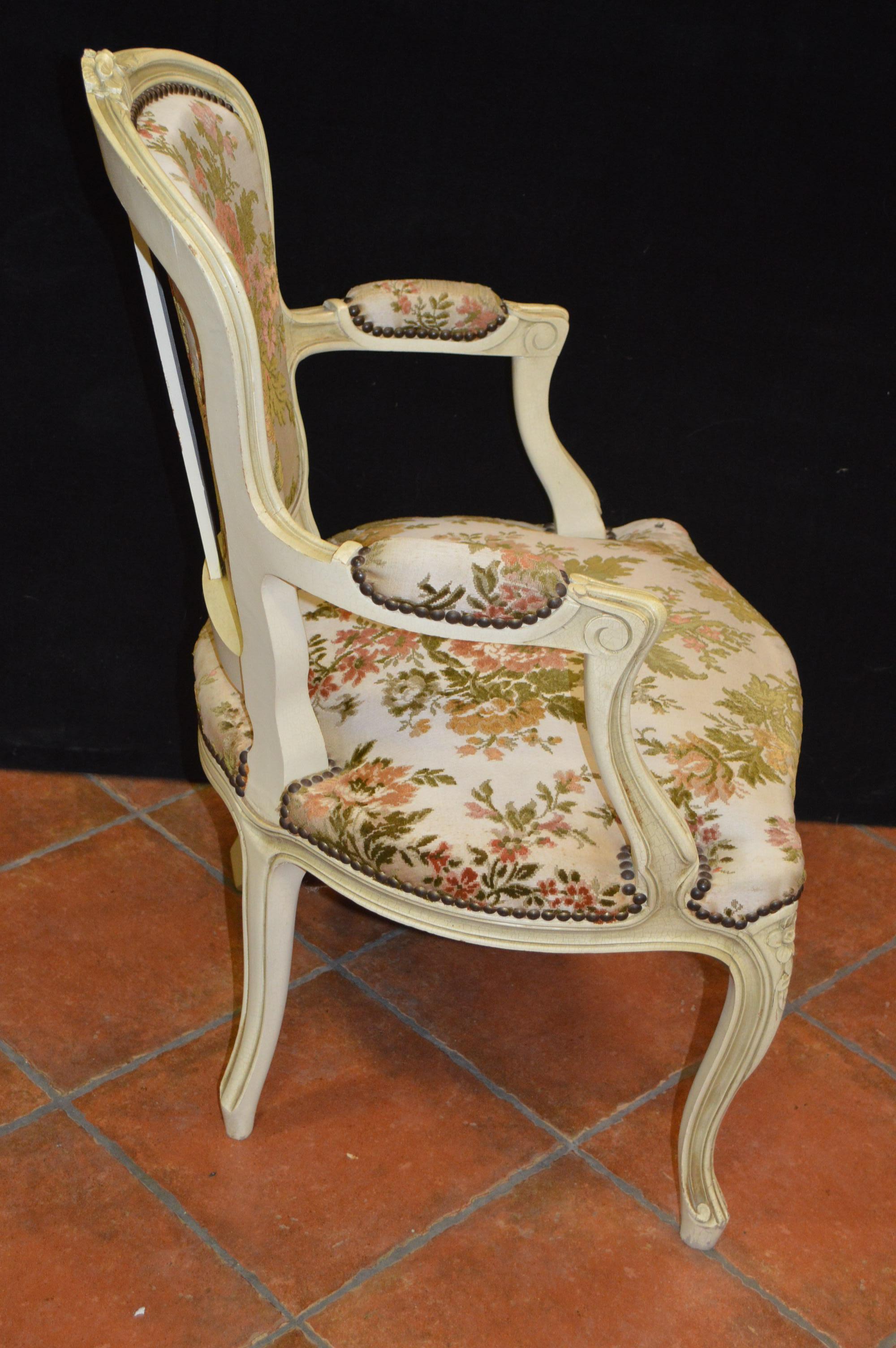 Fauteuil bergère style louis XV