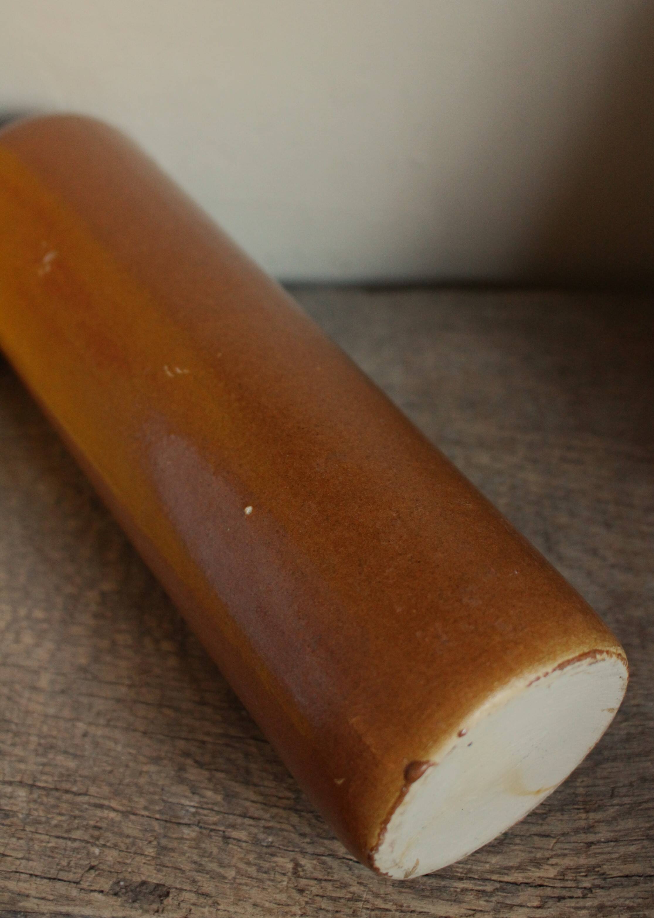 Large antique vintage stoneware liqueur bottle