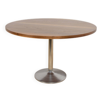 Mid-Century Round Walnut Dining Table, Denmark, 1970s