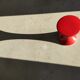 Tam Tam shape diabolo shape in red plastic