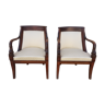 Pair of empire dolphin head lacrosse chairs