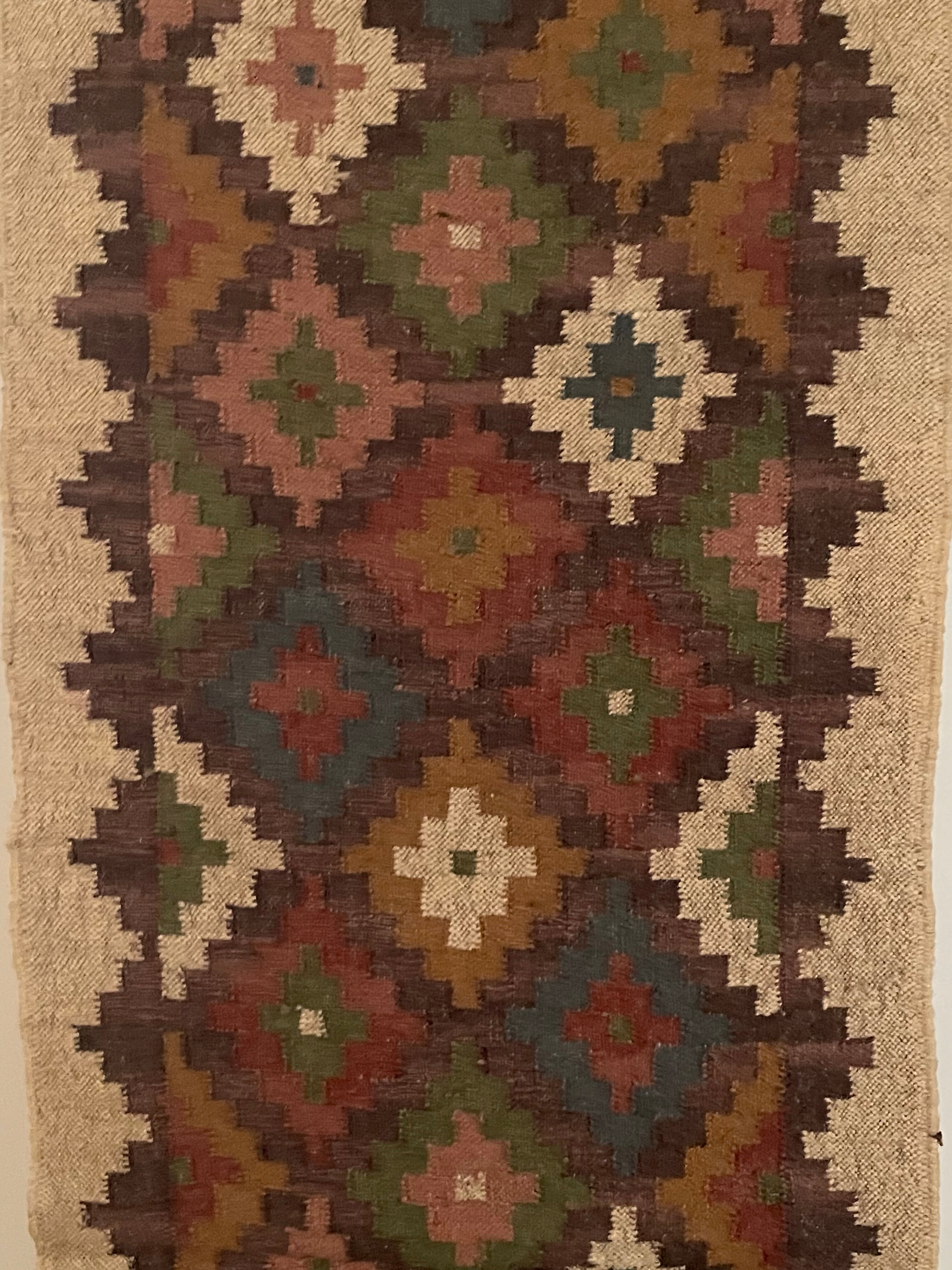 2.5 x10 ft - jute/wool kilim runner,handmade,area,home decor,bed side,indian traditional rug/carpet.