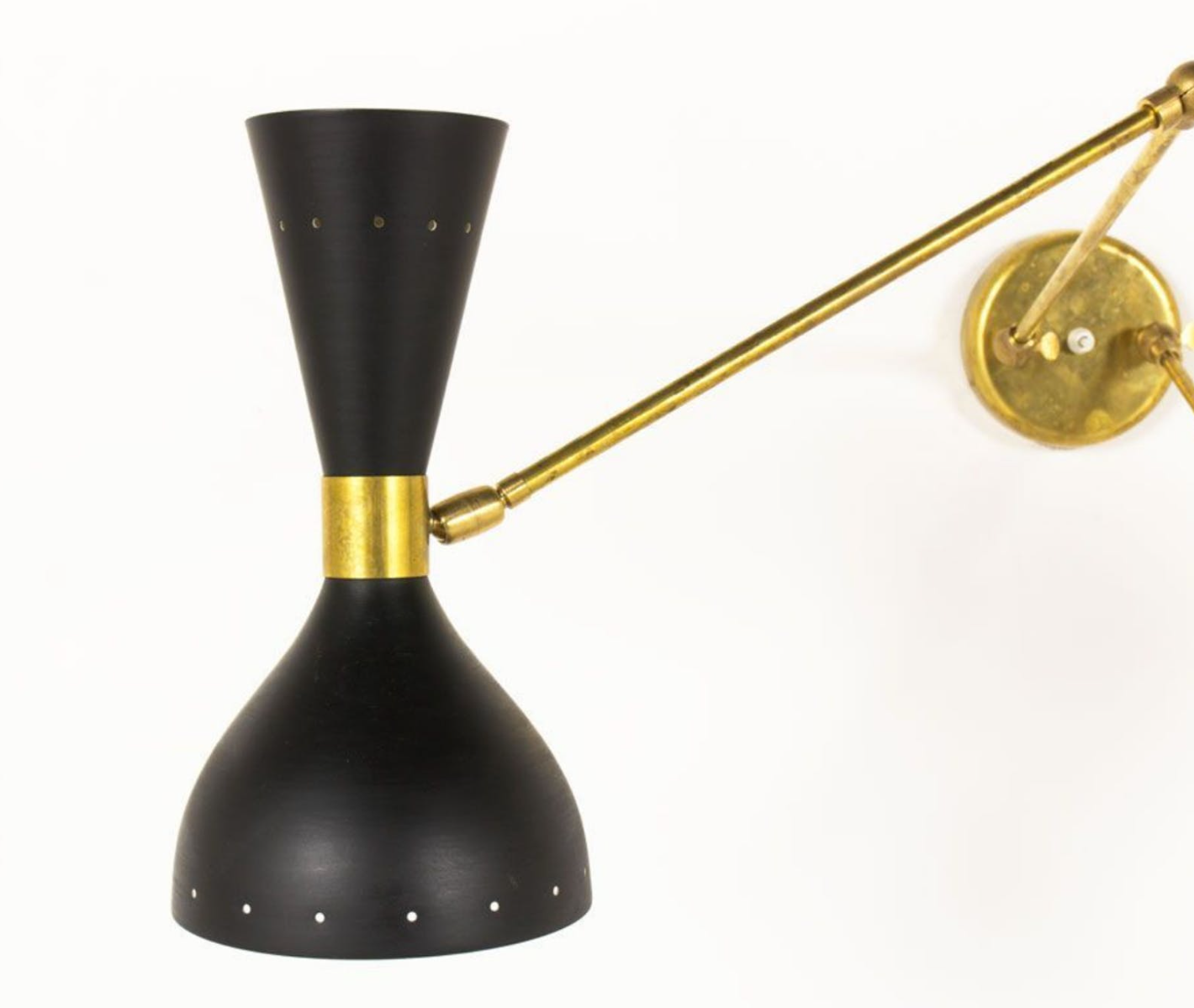 Double wall sconce in the style of Italian creations of the 50s