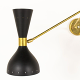 Double wall sconce in the style of Italian creations of the 50s