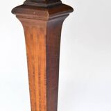Louis XVI style half-moon marble marquetry sideboard