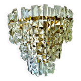 Kinkeldey crystal glass wall light, Austria 1970