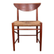 6 Danish chairs in teak and sea rush, model 316 by Peter Hvidt 1960.