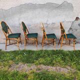 4 vintage parisian bistro chairs