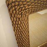 Mirror in woven water hyacinth