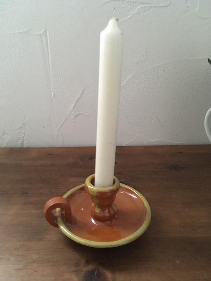 Terra cotta candle holder